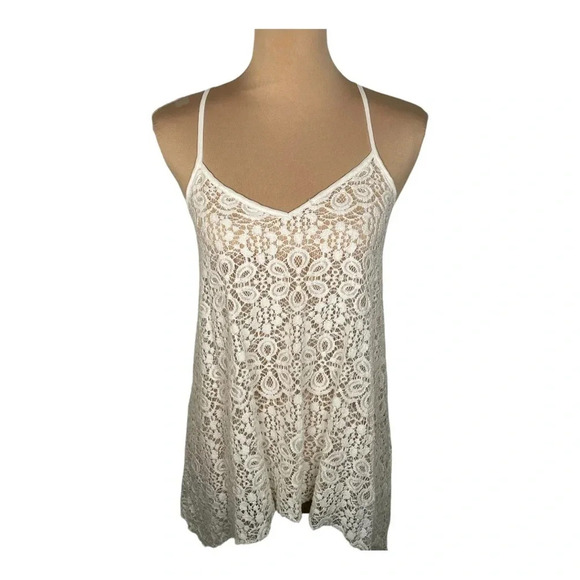 🤍 Hollister Lace Camisole Cream Small‎ Top - Picture 1 of 7